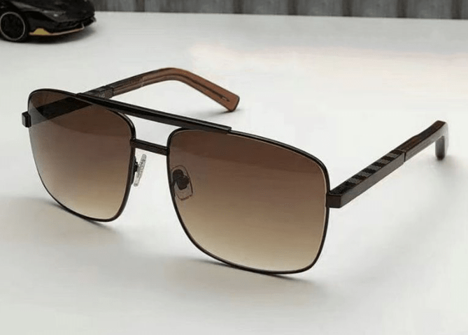 Fashion Classic 0259 Sunglasses For Men Metal Square Gold Frame UV400 Unisex
